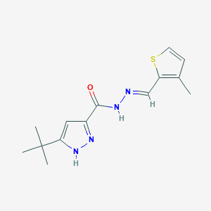 3-Tert-butyl-N'-((3-methyl-2-thienyl)methylene)-1H-pyrazole-5-carbohydrazide