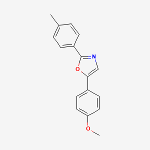 molecular formula C17H15NO2 B11992152 Oxazole, 5-(4-methoxyphenyl)-2-(4-methylphenyl)- CAS No. 96907-62-9