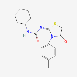 1-Cyclohexyl-3-(4-oxo-3-P-tolyl-thiazolidin-2-ylidene)-urea