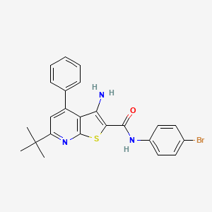 molecular formula C24H22BrN3OS B11992189 3-amino-N-(4-bromophenyl)-6-tert-butyl-4-phenylthieno[2,3-b]pyridine-2-carboxamide 