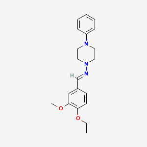 N-(4-Ethoxy-3-methoxybenzylidene)-4-phenyl-1-piperazinamine