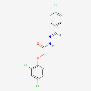 molecular formula C15H11Cl3N2O2 B11992204 N'-(4-chlorobenzylidene)-2-(2,4-dichlorophenoxy)acetohydrazide CAS No. 51496-67-4