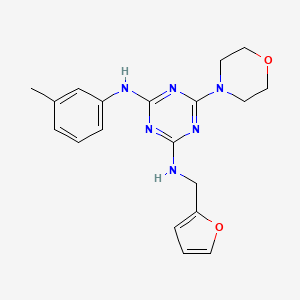 molecular formula C19H22N6O2 B1199222 N4-(2-呋喃基甲基)-N2-(3-甲苯基)-6-(4-吗啉基)-1,3,5-三嗪-2,4-二胺 