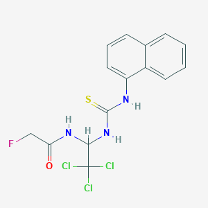 2-F-N-(2,2,2-Trichloro-1-(((1-naphthylamino)carbothioyl)amino)ethyl)acetamide