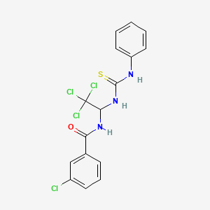 3-Chloro-N-[2,2,2-trichloro-1-(3-phenyl-thioureido)-ethyl]-benzamide