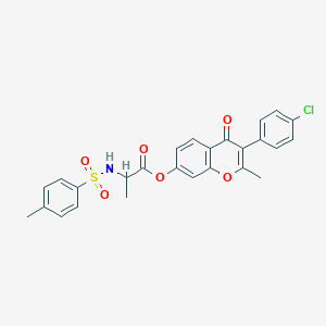 3-(4-chlorophenyl)-2-methyl-4-oxo-4H-chromen-7-yl N-[(4-methylphenyl)sulfonyl]alaninate