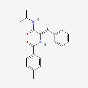 molecular formula C20H22N2O2 B11992312 N-(1-Isopropylcarbamoyl-2-phenyl-vinyl)-4-methyl-benzamide 