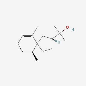 molecular formula C15H26O B1199249 2-[(3R,6S)-6,10-dimethylspiro[4.5]dec-9-en-3-yl]propan-2-ol 