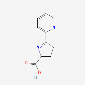 molecular formula C10H10N2O2 B1199250 5-(Pyridin-2-yl)-3,4-dihydro-2h-pyrrole-2-carboxylic acid CAS No. 26927-08-2