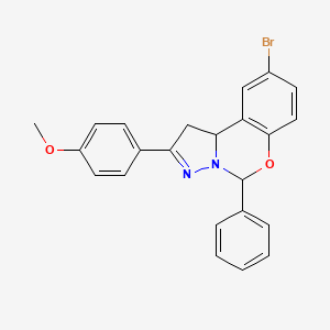 4-(9-Bromo-5-phenyl-1,10b-dihydropyrazolo[1,5-c][1,3]benzoxazin-2-yl)phenyl methyl ether