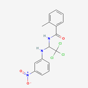 2-methyl-N-[2,2,2-trichloro-1-(3-nitroanilino)ethyl]benzamide