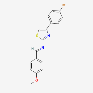 4-(4-bromophenyl)-N-[(E)-(4-methoxyphenyl)methylidene]-1,3-thiazol-2-amine