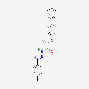 2-((1,1'-Biphenyl)-4-yloxy)-N'-(4-methylbenzylidene)propanohydrazide