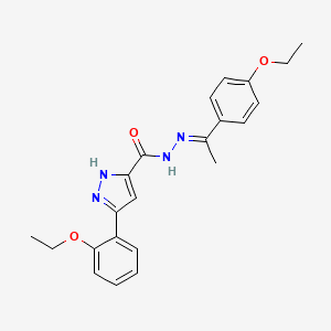 3-(2-Ethoxyphenyl)N'-(1-(4-ethoxyphenyl)ethylidene)-1H-pyrazole-5-carbohydrazide