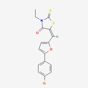 5-((5-(4-Bromophenyl)-2-furyl)methylene)-3-ethyl-2-thioxo-1,3-thiazolidin-4-one