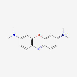 molecular formula C16H18N3O+ B1199264 Capriblue GN CAS No. 52886-80-3