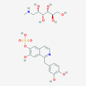 molecular formula C23H30N2O12S B1199266 Meglumine papaveroline 6'-sulfonate CAS No. 66944-58-9