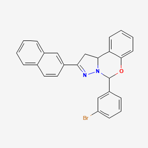 5-(3-Bromophenyl)-2-(2-naphthyl)-1,10B-dihydropyrazolo(1,5-C)(1,3)benzoxazine