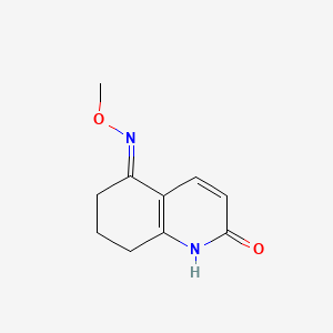 molecular formula C10H12N2O2 B11992710 7,8-Dihydro-1H,6H-quinoline-2,5-dione 5-(O-methyl-oxime) 