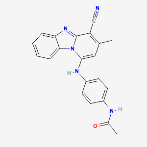 N-{4-[(4-cyano-3-methylpyrido[1,2-a]benzimidazol-1-yl)amino]phenyl}acetamide