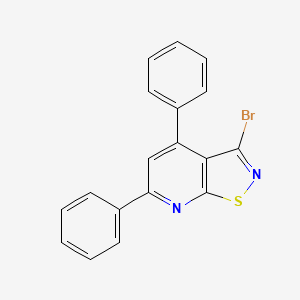 molecular formula C18H11BrN2S B11992780 3-Bromo-4,6-diphenylisothiazolo(5,4-B)pyridine 