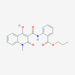 Propyl 2-{[(4-hydroxy-1-methyl-2-oxo-1,2-dihydroquinolin-3-yl)carbonyl]amino}benzoate