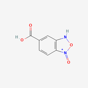 molecular formula C7H5N2O4+ B11992887 1-Oxy-benzo(1,2,5)oxadiazole-5-carboxylic acid 