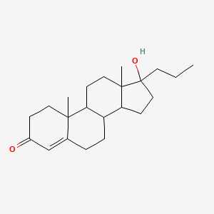 molecular formula C22H34O2 B11992945 17-beta-Hydroxy-17-alpha-(prop-1-YL)-androst-4-EN-3-one 