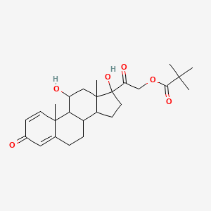 molecular formula C26H36O6 B11992951 11,17-Dihydroxy-3,20-dioxopregna-1,4-dien-21-yl pivalate 