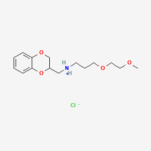 molecular formula C15H24ClNO4 B1199303 N-(3-(2-Methoxyethoxy)propyl)-1,4-benzodioxan-2-methylamine hydrochloride CAS No. 1750-83-0