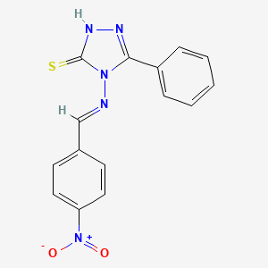 4-[(4-Nitro-benzylidene)-amino]-5-phenyl-4H-[1,2,4]triazole-3-thiol