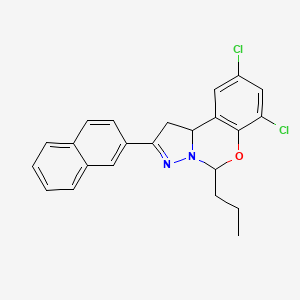 7,9-Dichloro-2-(naphthalen-2-yl)-5-propyl-5,10b-dihydro-1H-benzo[e]pyrazolo[1,5-c][1,3]oxazine