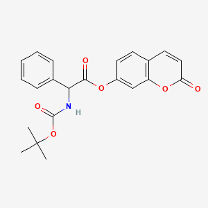 2-oxo-2H-chromen-7-yl [(tert-butoxycarbonyl)amino](phenyl)acetate