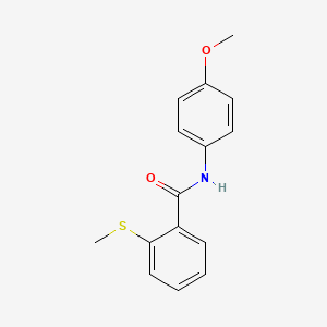 molecular formula C15H15NO2S B1199312 N-(4-甲氧基苯基)-2-(甲硫基)苯甲酰胺 