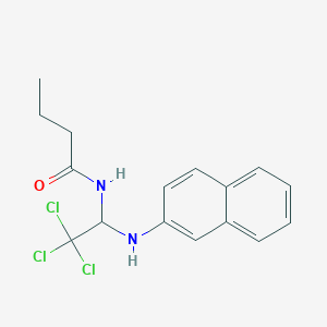 molecular formula C16H17Cl3N2O B11993127 N-[2,2,2-trichloro-1-(2-naphthylamino)ethyl]butanamide 