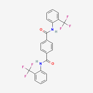 molecular formula C22H14F6N2O2 B11993141 N,N'-Bis-(2-trifluoromethyl-phenyl)-terephthalamide 