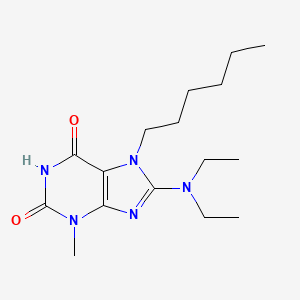 8-Diethylamino-7-hexyl-3-methyl-3,7-dihydro-purine-2,6-dione