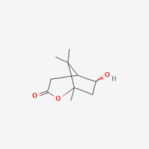 molecular formula C10H16O3 B1199323 5-外消旋羟基-1,2-樟脑内酯 