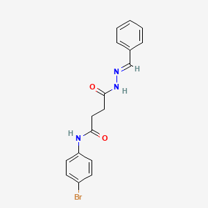 molecular formula C17H16BrN3O2 B11993252 4-(2-Benzylidenehydrazino)-N-(4-bromophenyl)-4-oxobutanamide CAS No. 303083-75-2