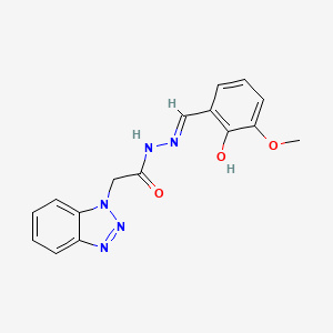 2-(1H-benzotriazol-1-yl)-N'-[(E)-(2-hydroxy-3-methoxyphenyl)methylidene]acetohydrazide