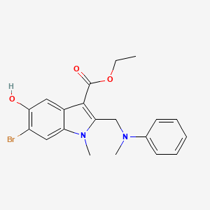 ethyl 6-bromo-5-hydroxy-1-methyl-2-{[methyl(phenyl)amino]methyl}-1H-indole-3-carboxylate