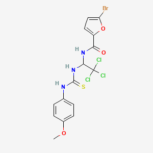 5-Bromo-N-(2,2,2-trichloro-1-(3-(4-methoxyphenyl)thioureido)ethyl)furan-2-carboxamide