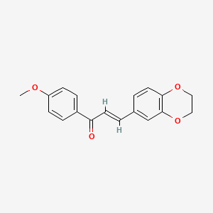 (2E)-3-(2,3-dihydro-1,4-benzodioxin-6-yl)-1-(4-methoxyphenyl)-2-propen-1-one