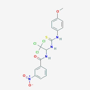 3-nitro-N-(2,2,2-trichloro-1-{[(4-methoxyphenyl)carbamothioyl]amino}ethyl)benzamide