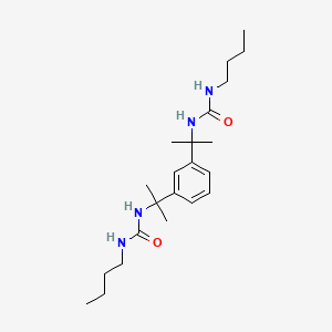 molecular formula C22H38N4O2 B11993402 1-Butyl-3-(1-(3-(1-(3-butyl-ureido)-1-methyl-ethyl)-phenyl)-1-methyl-ethyl)-urea 