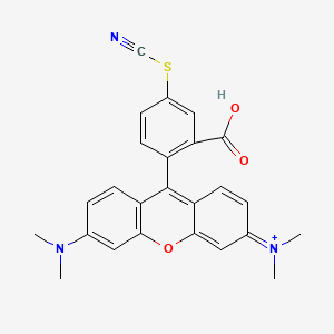 molecular formula C25H22N3O3S+ B1199352 Tetramethylrhodamine thiocyanate cation 