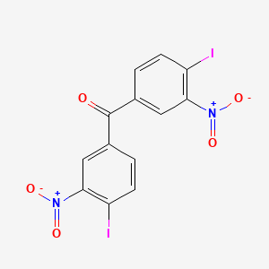 molecular formula C13H6I2N2O5 B11993524 Bis(4-iodo-3-nitrophenyl)methanone 