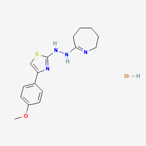 molecular formula C16H21BrN4OS B11993562 (2E)-2-azepanone [4-(4-methoxyphenyl)-1,3-thiazol-2-yl]hydrazone hydrobromide 