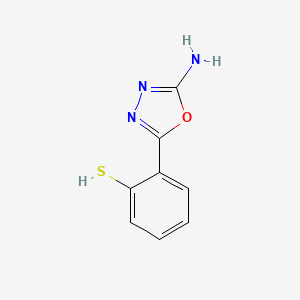 molecular formula C8H7N3OS B11993610 2-(5-Amino-1,3,4-oxadiazol-2-YL)phenyl hydrosulfide CAS No. 500867-14-1