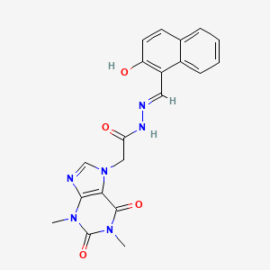 2-(1,3-dimethyl-2,6-dioxo-1,2,3,6-tetrahydro-7H-purin-7-yl)-N'-[(E)-(2-hydroxynaphthalen-1-yl)methylidene]acetohydrazide